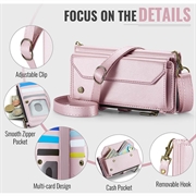 Samsung Galaxy Z Fold8 Ultra CaseMe C36 RFID-blokkerende lommeboketui - Rosa