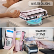 Samsung Galaxy Z Fold8 Ultra CaseMe C36 RFID-blokkerende lommeboketui - Rosa