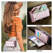 Samsung Galaxy Z Fold8 Ultra CaseMe C36 RFID-blokkerende lommeboketui - Rosa