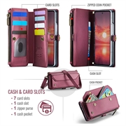 Samsung Galaxy Z Fold8 Ultra CaseMe C36 RFID-blokkerende lommeboketui - Rød