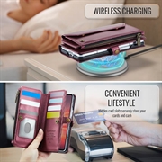 Samsung Galaxy Z Fold8 Ultra CaseMe C36 RFID-blokkerende lommeboketui - Rød