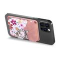 CaseNeo MC-W3 Magnetisk kortholder med ringstativ - rosa