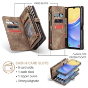 Samsung Galaxy A16 5G Caseme 008 2-i-1 Multifunksjonell Lommebok-deksel - Brun