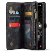 Samsung Galaxy A35 Caseme 008 2-i-1 Multifunksjonell Lommebok-deksel - Svart