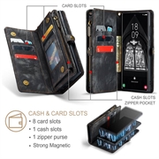 Samsung Galaxy S23 Ultra 5G Caseme 008 2-i-1 Multifunksjonell Lommebok-deksel