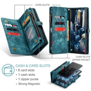 Samsung Galaxy S23 Ultra 5G Caseme 008 2-i-1 Multifunksjonell Lommebok-deksel - Blå