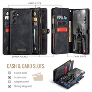 Samsung Galaxy S24 FE Caseme 008 2-i-1 Multifunksjonell Lommebok-deksel