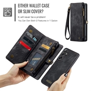 Samsung Galaxy S24 FE Caseme 008 2-i-1 Multifunksjonell Lommebok-deksel