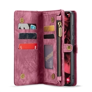 Samsung Galaxy S24 FE Caseme 008 2-i-1 Multifunksjonell Lommebok-deksel - Rød