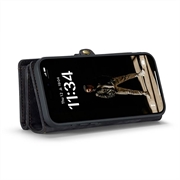 iPhone 16 Plus Caseme 008 2-i-1 Multifunksjonell Lommebok-deksel - Svart