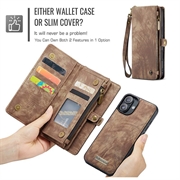iPhone 16 Plus Caseme 008 2-i-1 Multifunksjonell Lommebok-deksel - Brun