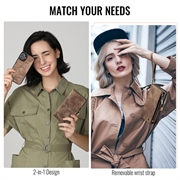 iPhone 16 Plus Caseme 008 2-i-1 Multifunksjonell Lommebok-deksel - Brun