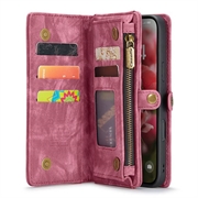 iPhone 16 Plus Caseme 008 2-i-1 Multifunksjonell Lommebok-deksel - Rød