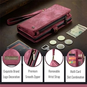 iPhone 16 Plus Caseme 008 2-i-1 Multifunksjonell Lommebok-deksel - Rød