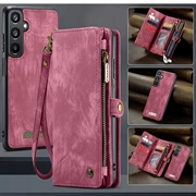 Samsung Galaxy A16 5G Caseme 008 2-i-1 Multifunksjonell Lommebok-deksel - Rød