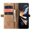Caseme 013 Series Samsung Galaxy Z Fold4 Lommebok-deksel - Brun