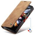 Caseme 013 Series Samsung Galaxy Z Fold4 Lommebok-deksel - Brun
