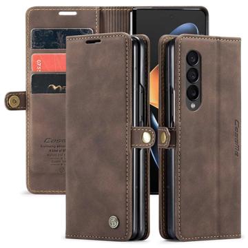 Caseme 013 Series Samsung Galaxy Z Fold4 Lommebok-deksel - Kaffe