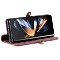 Caseme 013 Series Samsung Galaxy Z Fold4 Lommebok-deksel - Vinrød