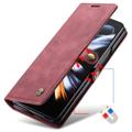 Caseme 013 Series Samsung Galaxy Z Fold4 Lommebok-deksel - Vinrød