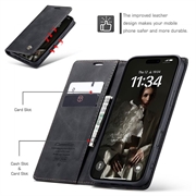 iPhone 16 Plus Caseme 013 Series Lommebok-deksel - Svart