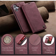 iPhone 16 Plus Caseme 013 Series Lommebok-deksel - Vinrød