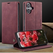 iPhone 16 Plus Caseme 013 Series Lommebok-deksel - Vinrød