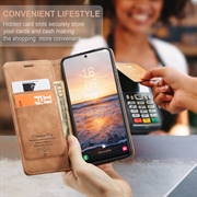 Samsung Galaxy S24 Caseme 013 Series Lommebok-deksel - Brun