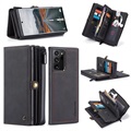 Caseme 2-i-1 Multifunksjonell Samsung Galaxy Note20 Ultra Lommebok-deksel - Svart