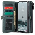 Caseme 2-i-1 Multifunksjonell Samsung Galaxy S21 FE 5G Lommebok-deksel - Grønn