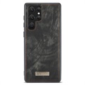 Caseme 2-i-1 Multifunksjonell Samsung Galaxy S22 Ultra 5G Lommebok-deksel - Svart