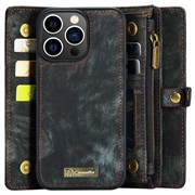 iPhone 15 Pro Max Caseme 2-i-1 Multifunksjonell Lommebok-deksel - Svart