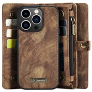 iPhone 15 Pro Max Caseme 2-i-1 Multifunksjonell Lommebok-deksel - Brun