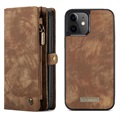Caseme 2-i-1 Multifunksjonelt iPhone 12 mini Lommebok-deksel - Brun
