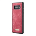 Caseme 2-i-1 Multifunksjonell Samsung Galaxy S10+ Lommebok-deksel - Rød