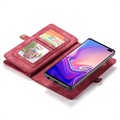 Caseme 2-i-1 Multifunksjonelt Samsung Galaxy S10 Lommebok-deksel - Rød