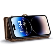 Caseme 2-i-1 Multifunksjonell iPhone 12/12 Pro Lommebok-deksel - Brun