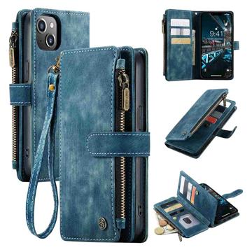Caseme C30 Multifunksjonell iPhone 14 Plus Lommebok-deksel - Blå