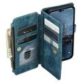 Caseme C30 Multifunksjonell iPhone 14 Pro Lommebok-deksel - Blå