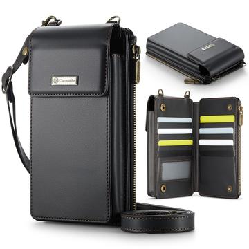 Caseme ME50 Universal Crossbody-veske med RFID-beskyttelse - 4"-7.3" - Svart