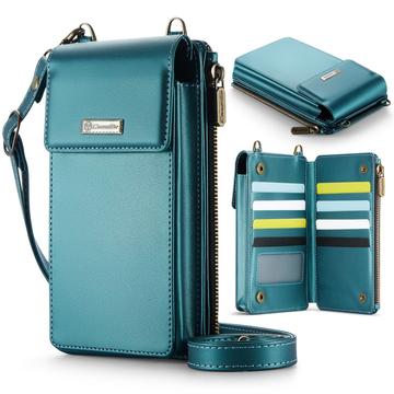 Caseme ME50 Universal Crossbody-veske med RFID-beskyttelse - 4"-7.3" - Blå