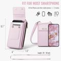 Caseme ME50 Universal Crossbody-veske med RFID-beskyttelse - 4"-7.3" - Rosa