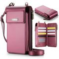 Caseme ME50 Universal Crossbody-veske med RFID-beskyttelse - 4"-7.3" - rød