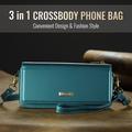 Caseme Me30 3-i-1 Crossbody-telefonveske - 4"-7.5" - Grønn