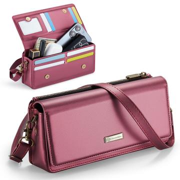 Caseme Me30 3-i-1 Crossbody-telefonveske - 4"-7.5" - rød