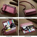 Caseme Me30 3-i-1 Crossbody-telefonveske - 4"-7.5" - rød