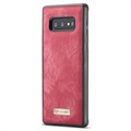 Caseme Multifunksjonell Samsung Galaxy S10e Lommebok-deksel - Rød