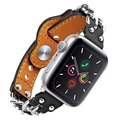 Apple Watch Series 9/8/SE (2022)/7/SE/6/5/4/3/2/1 Kjede Lærrem - 41mm/40mm/38mm - Svart
