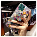 Checkered Pattern Samsung Galaxy A12 Hybrid-deksel - Fargerik Mandala