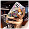 Checkered Pattern Samsung Galaxy A22 4G Hybrid-deksel - Fargerik Mandala
